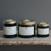 Late Summer Scented Soy Candles in Amber Jars - The Botanical Candle Co.