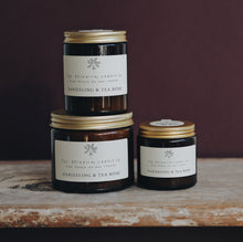  Darjeeling & Tea Rose Soy Candles in Amber Jars - The Botanical Candle Co.